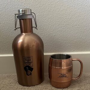 50th Anniversary Disney Pirates of the Caribbean Copper Growler and Mug Set